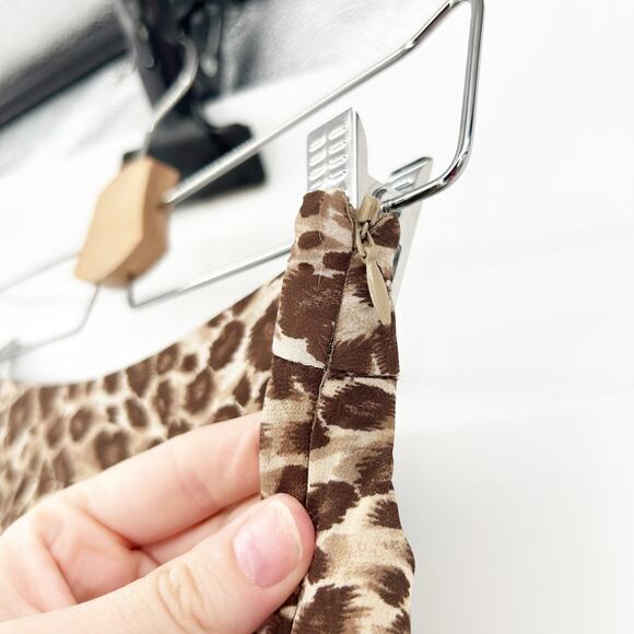 Forever 21 Womens Y2K Whimsical Leopard Animal Print Chiffon Maxi Skirt Size S‎ - Picture 4 of 8